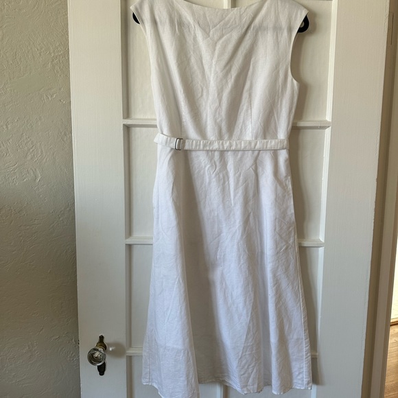 UNIQLO WOMEN LINEN COTTON SLEEVELESS DRESS WHITE SIZE S - Picture 5 of 9